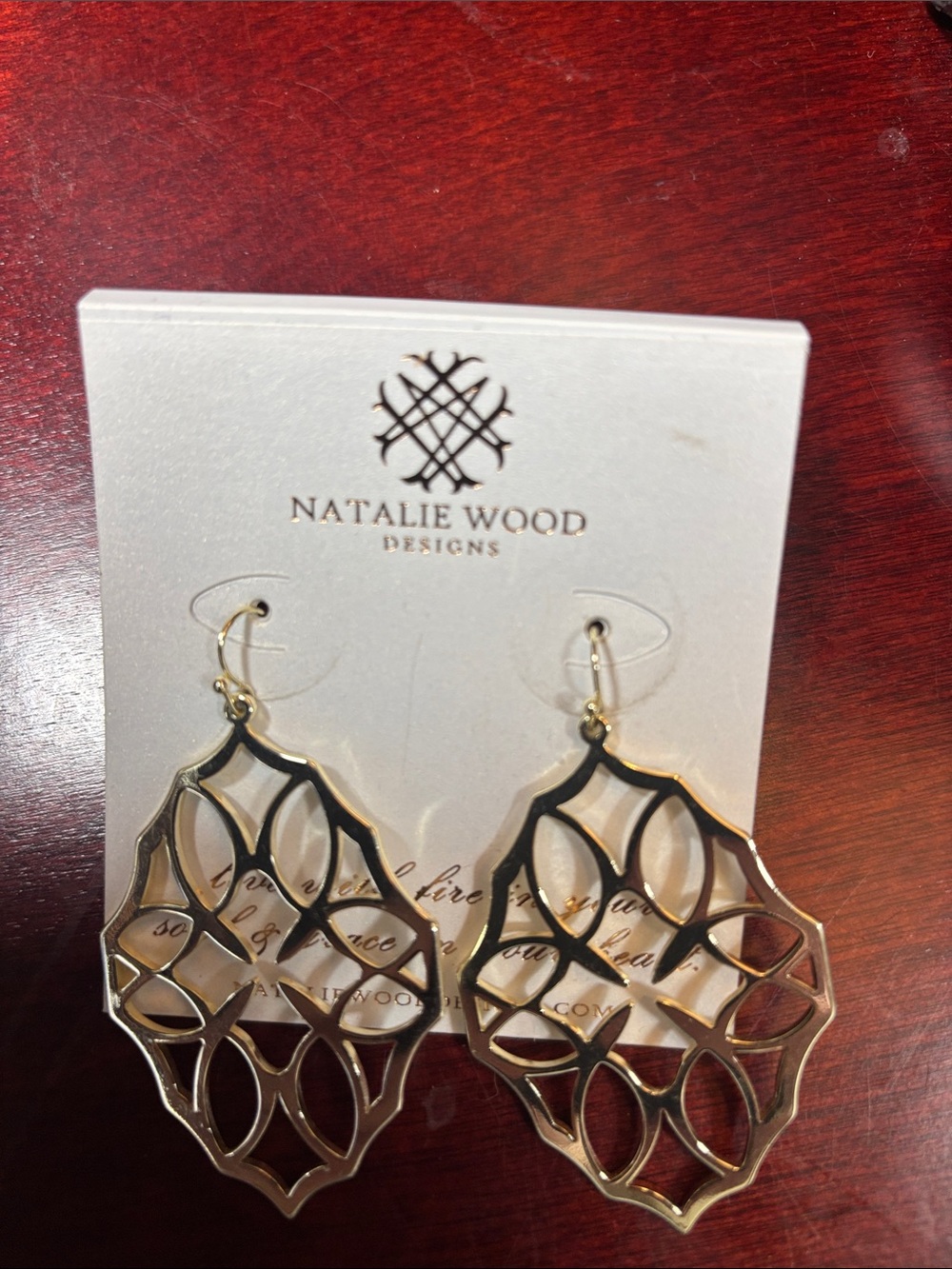 Natalie Wood Silver Openwork Teardrop Earrings - New